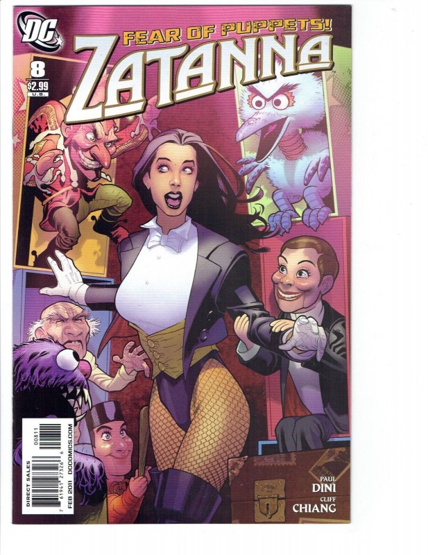 Zatanna #8 2011 2nd Series by Paul Dini Stephane Roux DC Rare Cover 