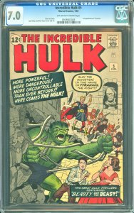 The Incredible Hulk #5 (1963) CGC Graded 7.0 - 1st Tyrranus