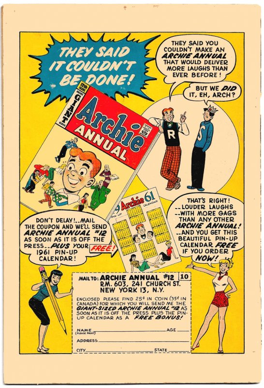 ARCHIE'S MAD HOUSE #7 ( Aug1960) 4.0 VG • Rapid-Fire Teenage Jokes and...