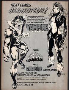 Vampire Tales #4 (1974) HI-GRADE! MORBIUS Boris Valejo Cover Bronze HORROR !!!