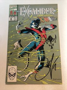 Excalibur(1990)#31 VF/NM Signed & Sketch Scott Lobdell ~ Marvel Comics | Milgrom