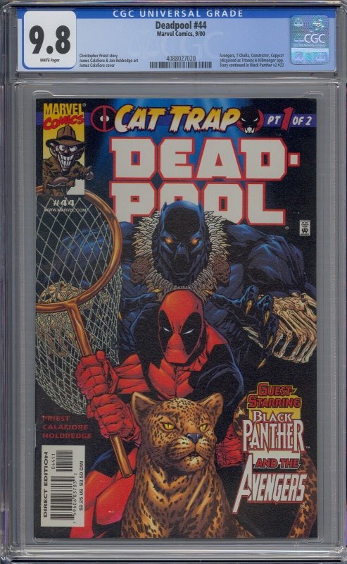 DEADPOOL #44 CGC 9.8 1ST KILLMONGER AS BLACK PANTHER 7020 