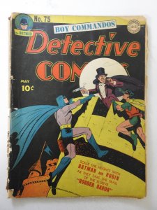 Detective Comics #75 (1943) FR/GD Condition see description