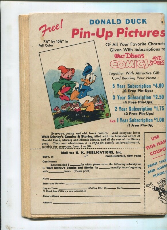 WALT DISNEY'S COMICS AND STORIES #73 (4.0) BARKS ART!