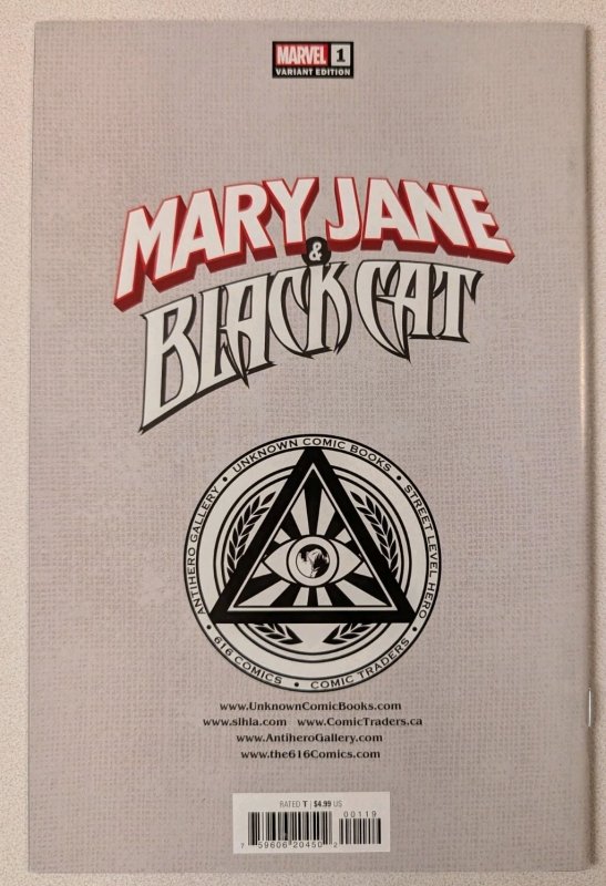 MARY JANE & BLACK CAT 1 JAY ANACLETO NM Unknown Comics Virgin Variant