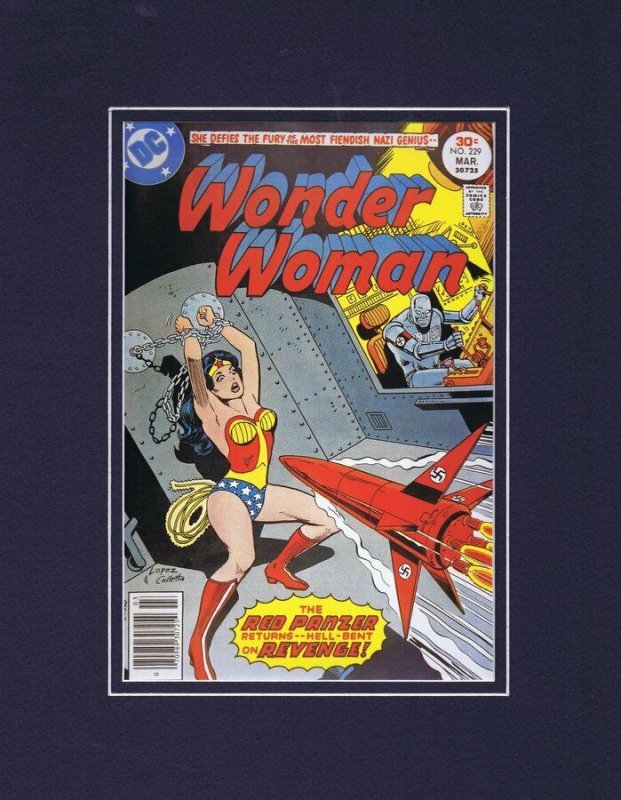 Wonder Woman #229 DC Framed 11x14 Repro Cover Display Red Panzer