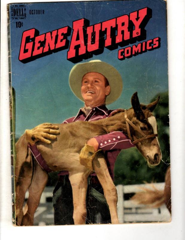 Gene Autry Comics # 20 VG Dell Golden Age Comic Book Western Photo Cover JL10