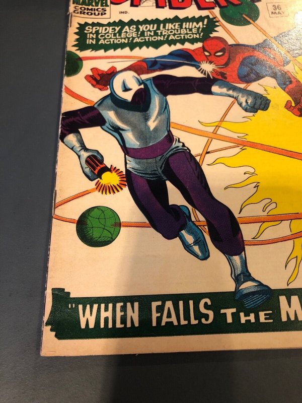 AMAZING SPIDER-MAN #36 EARLY SILVER AGE 1966, 1ST LOOTER, THWIP KEY COMIC!!