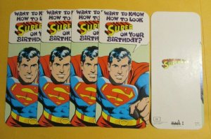 1978 SUPERMAN Mark 1 Greeting Card #15NM 9.4 LOT of 5 Birthday How to Look