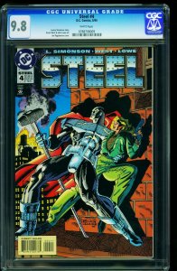 Steel #4 1994-DC Comics Superman- -CGC Graded 9.8 - 0788708009