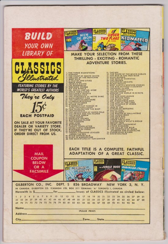 Classics Illustrated 94 (HRN94) VG David Balfour