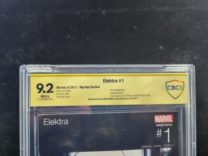 Elektra #1 - Signed & Sketched Keron Grant / Hip Hop Variant - CBCS 9.2 - 2017