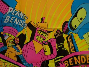 FUTURAMA Black Light Promo Poster, 20 x 26, 2010, FUTURAMA Unused 577