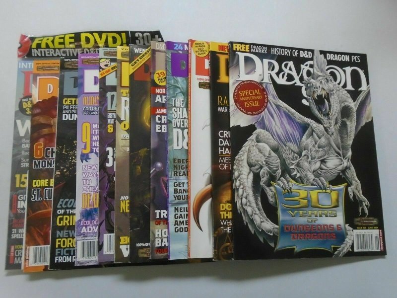 Lot of 12 Dragon10 Different + Anniversary + DVD Issues (2004-2007)