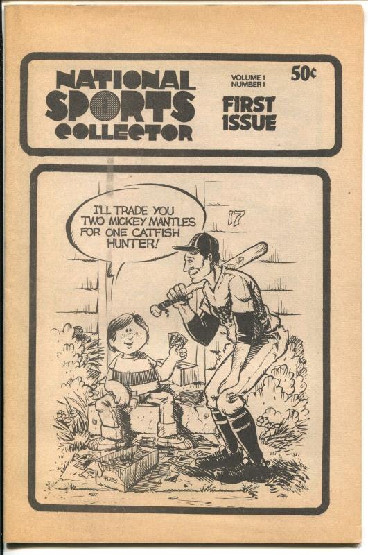 National Sports Collector #1 1976-1st issue-sports memorabilia collector info-FN