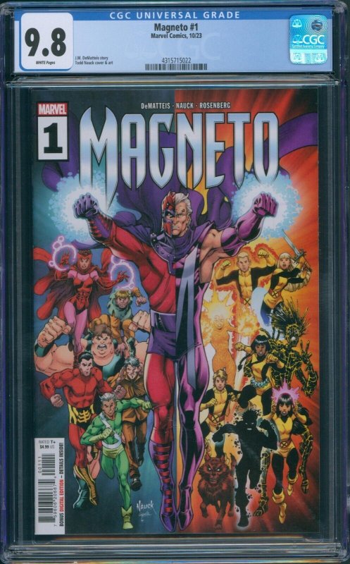 Magneto #1 CGC 9.8 1st Appearance of Irae Marvel 2023 Todd Nauck Cover A Key