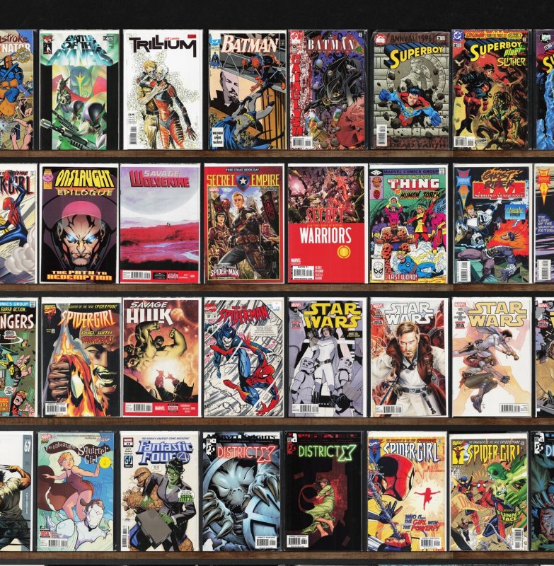 Huge Lot 140+ Comics with Superboy, Spider-Girl, Star Wars, Batman & More!