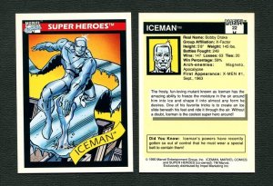 1990 Marvel Comics Card  #22  (Icemanl)   NM-MT
