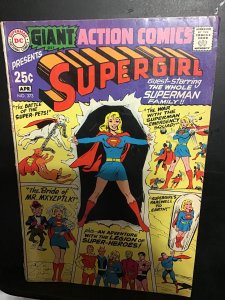 Action Comics #373 (1969) Affordable-grade all Supergirl giant size key! VG Wow