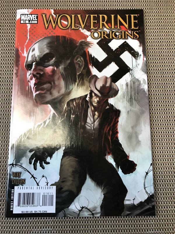 WOLVERINE ORIGINS #16 : Marvel 10/07 NM; Nazi, Captain America, Steve Dillon art