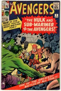 AVENGERS #3 Hulk & Sub-Mariner vs The Avengers! Classic Lee Kirby