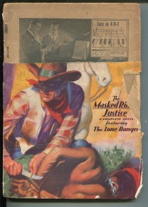PULP:  Lone Ranger Pulp #2 5/1937- Masked Rider's Justice- return copy RARE