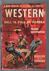 Western 4/1957-Atlas-Carl Burgos interior art-Martin Goodman-pulp digest-G