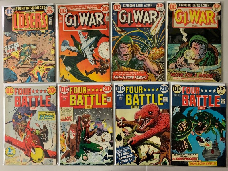 DC War Comics bronze-age lot, all 20 cent cover price 12 diff 4.0 (1973-75)