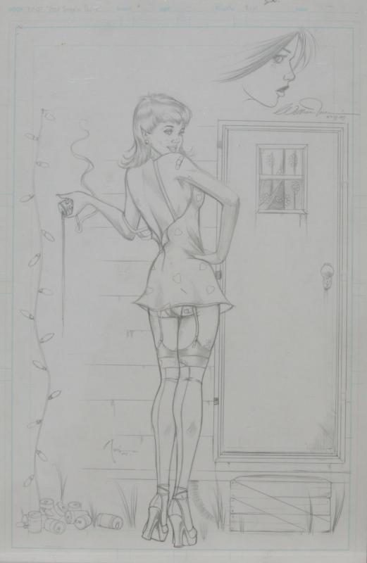 WILLIAM TUCCI - Original Art, Cover of TRAILER PARK of TERROR #3,Signed,remarked