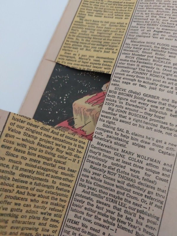 Avengers 122 Romita cover Zodiac Marvel Value Stamp missing VG-