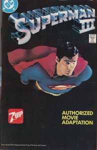 SUPERMAN III movie 7-UP comic Giveaway! RARE! Christopher Reeves! BLACK COVER!