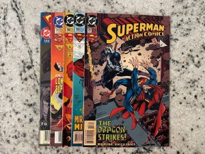 5 Action Comics Feat. Superman DC Comic Books # 707 708 709 711 795 61 J860