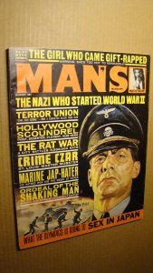 MEN'S ADVENTURE - MAN'S MAGAZINE *NICE* 1959 PULP SEX GIRL GERMAN NAZI WW2