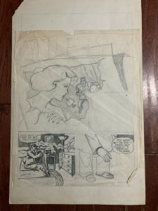 RALPH SEDUCES LUCY Large Art Pages by Unknown 14x22 Pencils & Partial Inks LOT