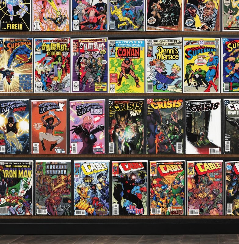 Huge Lot 130+ Comics with Superman, Cable, Incredible Hulk, Deadman & More!