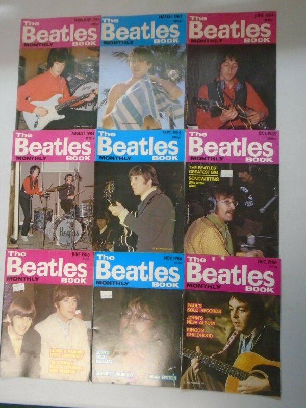 The Beatles Book Monthly magazine lot 9 different issues (1984-86)