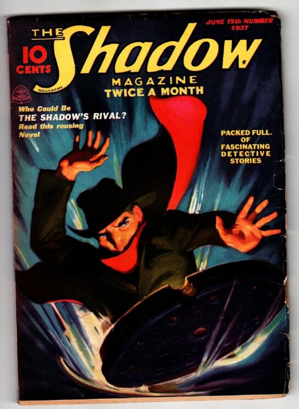 SHADOW 1937 June 15 -HIGH GRADE- STREET AND SMITH-RARE PULP FN