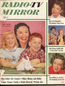 Radio And Television Mirror-Desi Arnaz-Lucille Ball-Fibber McGee-Apr-1952