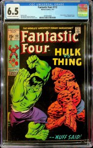 Fantastic Four #112 (1971) - CGC 6.5 - Cert #3979245008