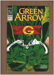 Green Arrow #34 DC Comics 1990 Mike Grell NM- 9.2