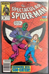 The Spectacular Spider-Man #136 Newsstand Edition (1988) Death of Sin Eater. NM