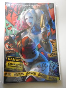 Harley Quinn's Villain of the Warren Louw Minimal Trade Dress Cover W/ COA