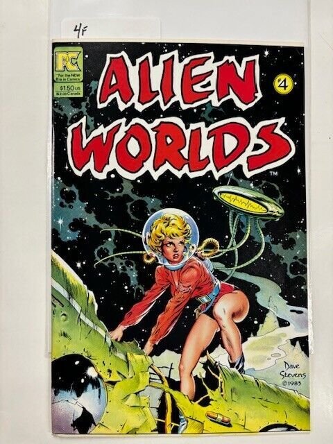 ALIEN WORLDS #4 Pacific COM 1983 DAVE STEVENS classic cover FINE+ 14 pages inks