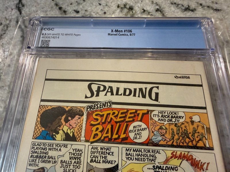 Uncanny X-Men # 106 CGC Graded 8.5 Marvel Comic Book Wolverine Storm JH25