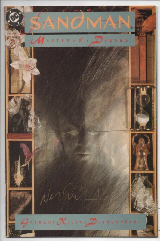 SANDMAN #1, VF/NM, signed by Neil Gaiman, Sam Kieth, 1989