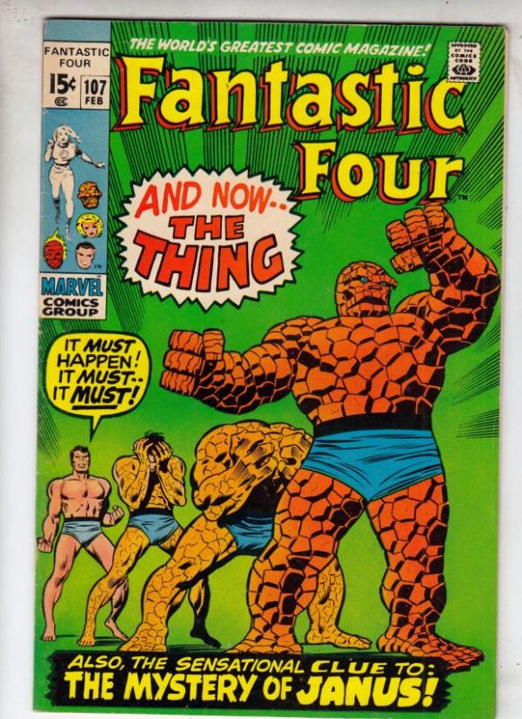 Fantastic Four #107 (Feb-71) VF/NM High-Grade Fantastic Four, Mr. Fantastic (...