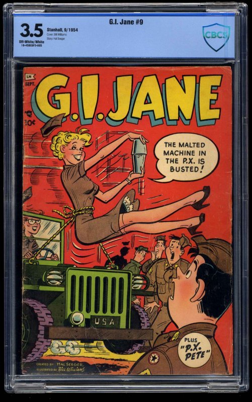 G.I. Jane #9 CBCS VG- 3.5 Off White to White Bill Williams Cover!