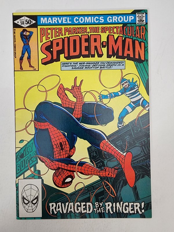 The Spectacular Spider-Man #58 (1981) 1st appearance of Beetle's new bat...