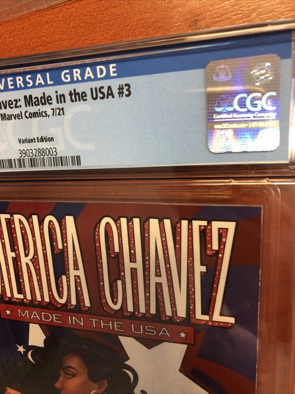 America Chavez: Made In The Usa (2021) # 3 (CGC 9.8 WP) Census 7! Variant Ed