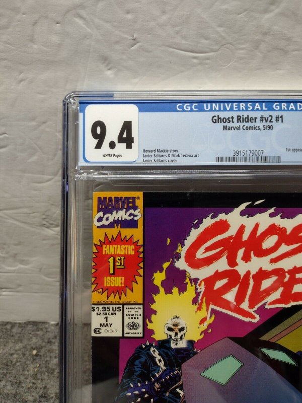 Ghost Rider v2 #1 CGC 9.4 1990 1st Dan Ketch Ghost Rider & Deathwatch